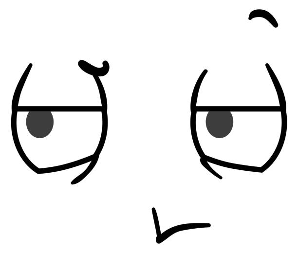 Disappointed face emotion. Comic retro head expression Disappointed face emotion. Comic retro head expression isolated on white background facepalm funny stock illustrations