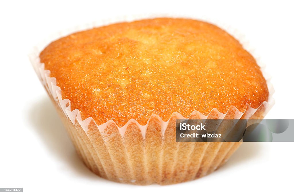 Muffin Closeup of tasty muffin isolated on white background. Baked Stock Photo