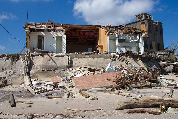 istock beach house damage from hurricane 144281603