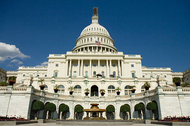 Primer plano del Capitolio de Estados Unidos - foto de stock