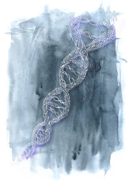 dna 바람개비 - beginnings origins creation molecule stock illustrations