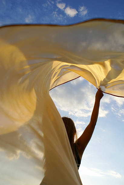 istock The girl and a wind 144281999