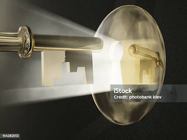 Magic Key Stock Photo - Download Image Now - Door, Gold - Metal, Opening