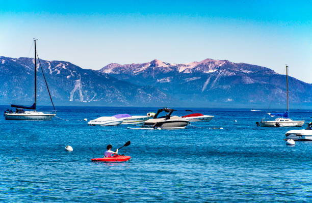 Kayak on Lake Tahoe A person in a kayak on Lake Tahoe against a mountain backdrop in proximity of moored pleasure boats.
Lake Tahoe, California, USA
06/27/2022 robert michaud stock pictures, royalty-free photos & images