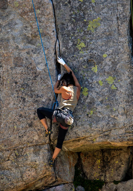 rock climber A rock climber on a granite wall. Close up view shows ropes and other climbing gear.
Donner Summit, California, USA
06/26/2022 robert michaud stock pictures, royalty-free photos & images