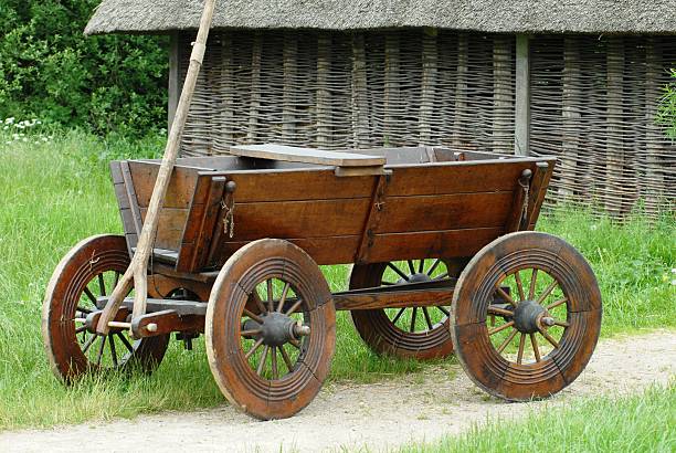 istock Old wooden carriage 144282122