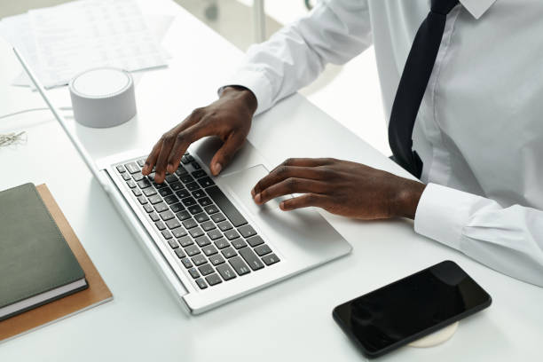 istock Businessman working on laptop at office 1442822552