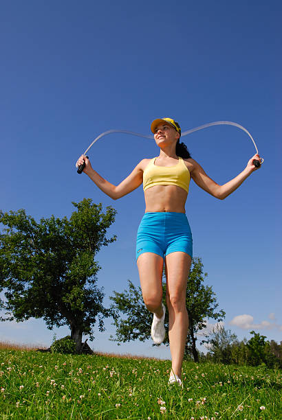 istock Training with a skipping rope on the nature 144282402
