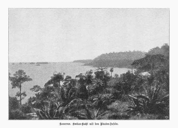istock Ambas Bay and Pirate islands, Cameroon, halftone print, published 1899 1442825560