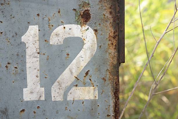 istock the number 12 stenciled on rusted metal 144282593