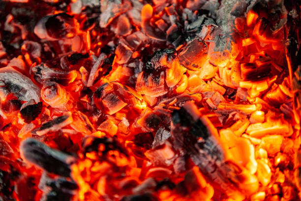 istock Abstract background of burning coals 1442826723
