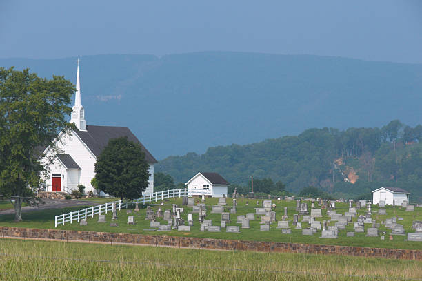 istock Rural church and cemetery 144282999