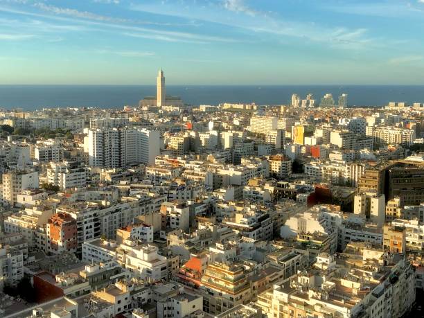 The panorama view of Casablanca, Morocco Different angle of panorama view of Casablanca casablanca stock pictures, royalty-free photos & images