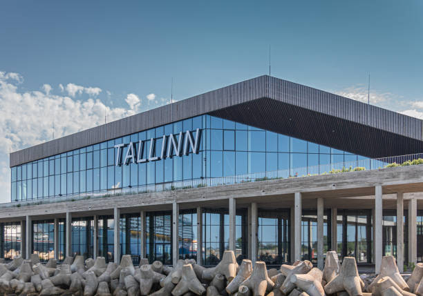 Closeup, Cruise ship Terminal of Tallinn, Estonia stock photo