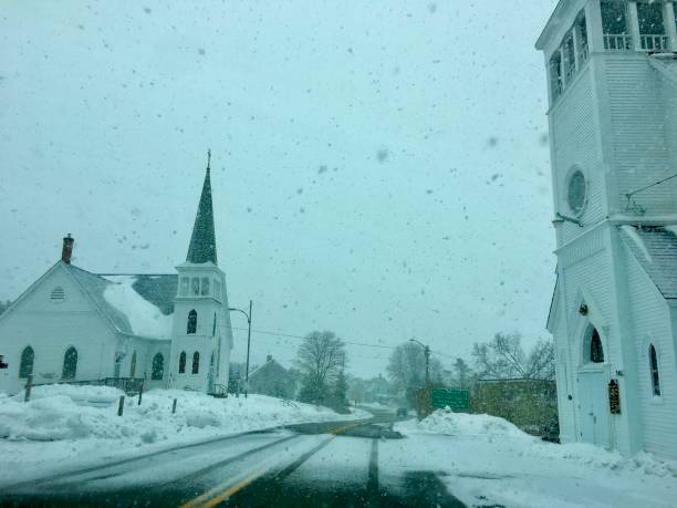 Rose Bay churches in a March blizzard