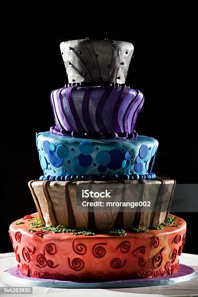 Super Cool Wedding Cake Very Funky And Fun Stock Photo - Download Image Now - Multi Colored, Wedding Cake, Bizarre
