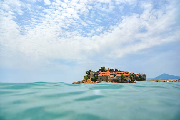istock Ancient island of St. Stephen in Montenegro, Budva 1442840129