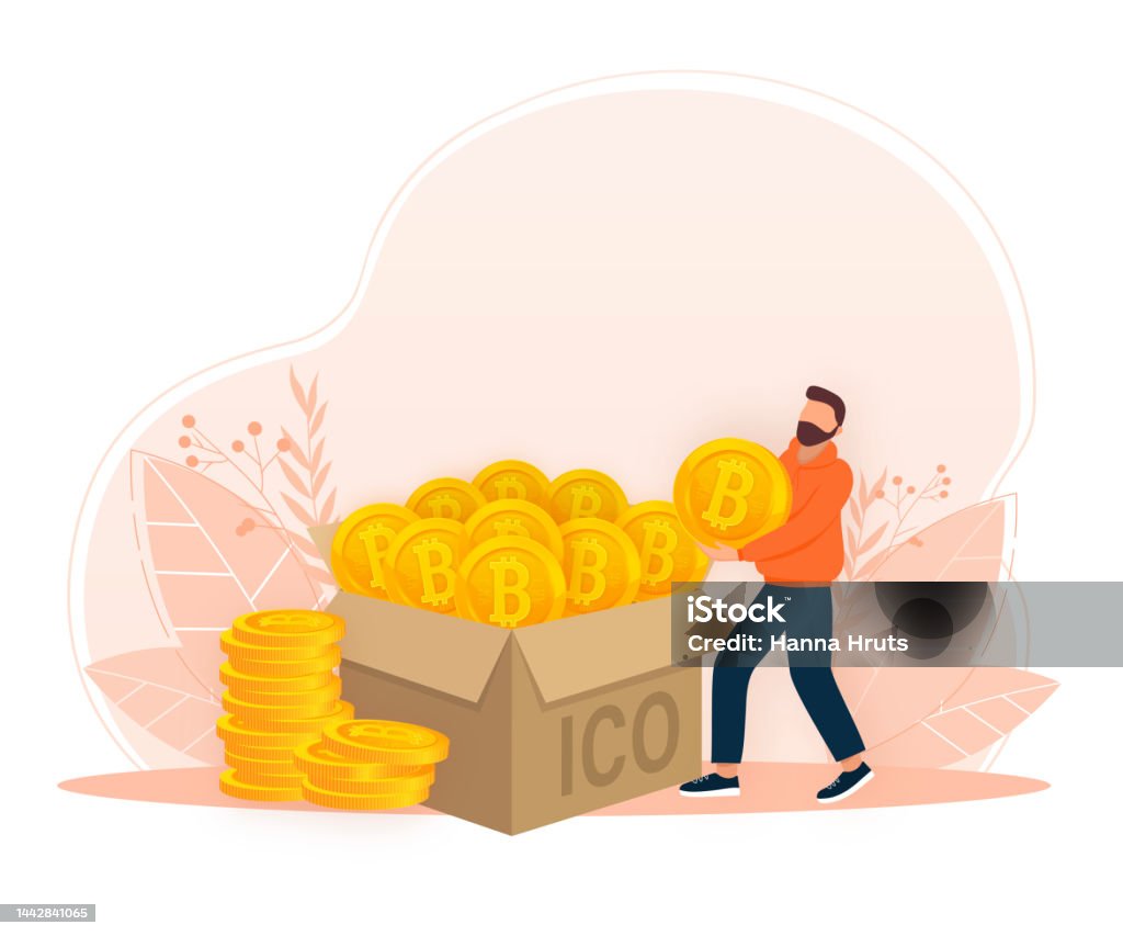 Projects Ico Initial Coin Offering Ico Token Production Process Vector Illustration ...