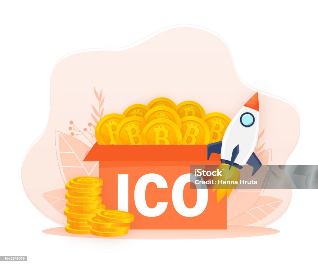 Projects Ico Initial Coin Offering Ico Token Production Process Vector Illustration ...