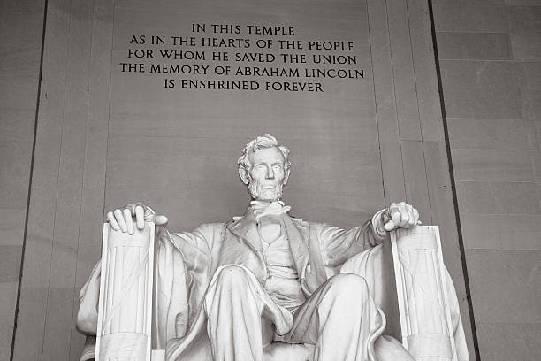 Preto e branco do Memorial de Lincoln - foto de acervo