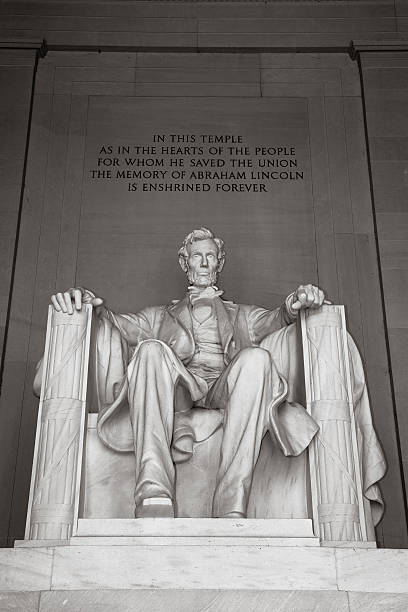 Preto e branco do Memorial de Lincoln - foto de acervo
