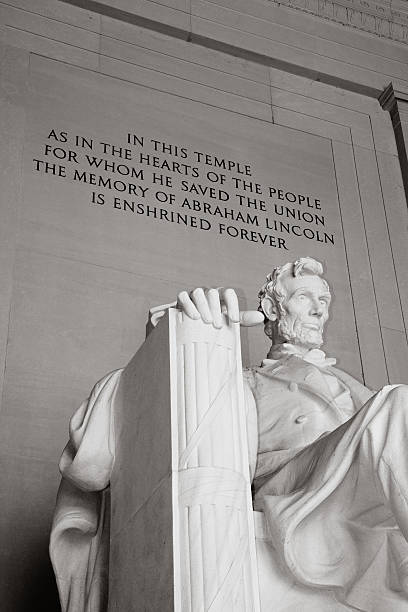 istock Black and white of Lincoln Memorial 144284213