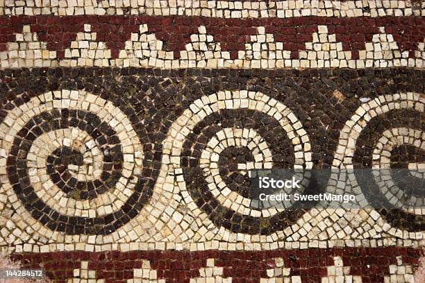 Foto de Detalhe De Mosaico Sítio Arqueológico Paphos Chipre e mais fotos de stock de Mosaico