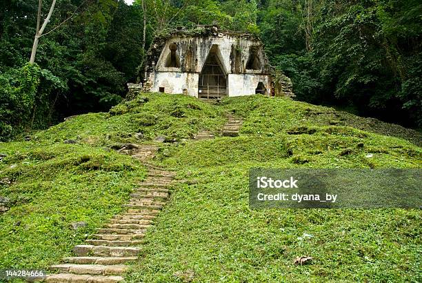 Palenque Tempio Di La Cruz Foliada Chiapas - Fotografie stock e altre immagini di Ambientazione esterna - Ambientazione esterna, Animale morto, Antico - Condizione