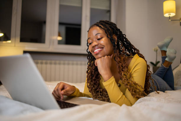 istock Young woman working from home 1442851416