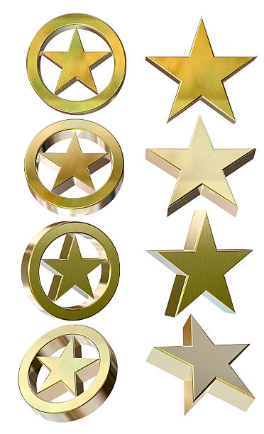istock Golden stars in different positions 144285153