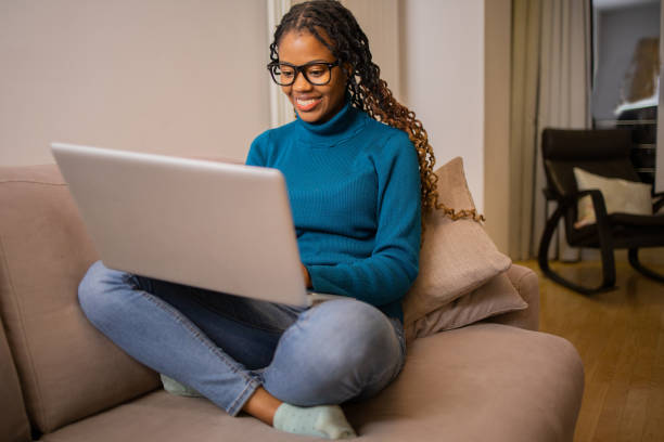 istock Young woman working from home 1442851966
