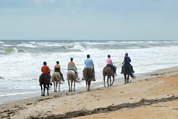 istock Horseback riding on the beach 144285635
