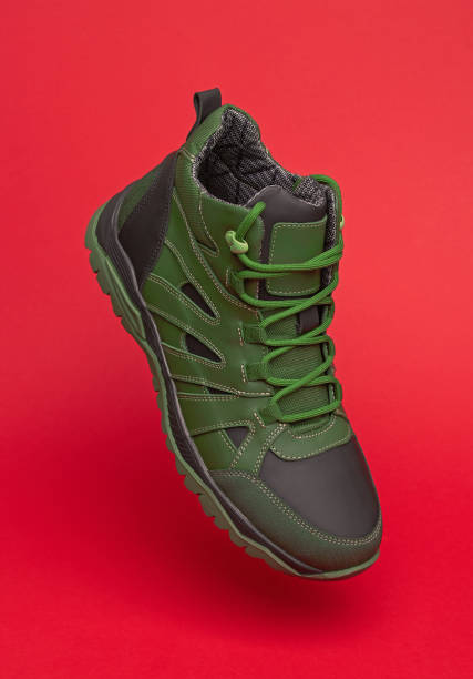 istock Mens Black Shoes on Red 1442858330