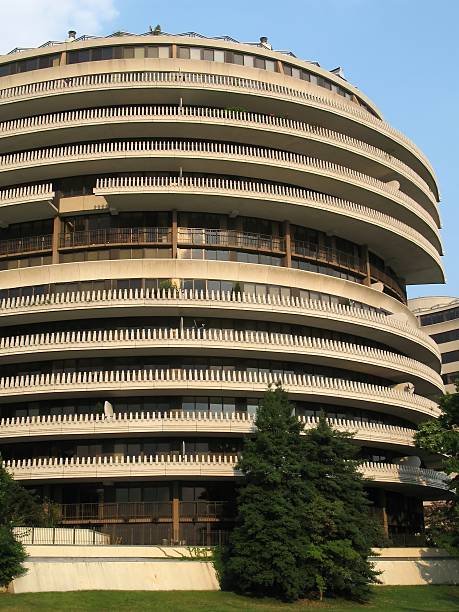 Luxurious Living Photo of the Watergate hotel and condominium complex in Washington D.C.  hotel watergate stock pictures, royalty-free photos & images