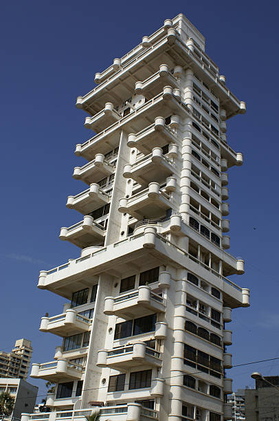 Penang Komtar tower illuminated by sunlight. Wallpaper, Magazine, Calendar concept.