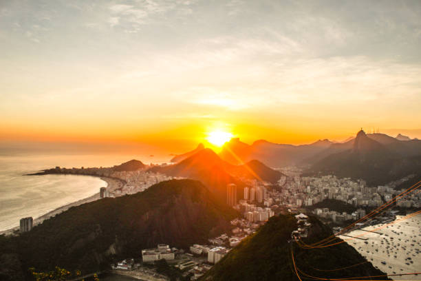 Beautiful sunset in Rio de Janeiro.