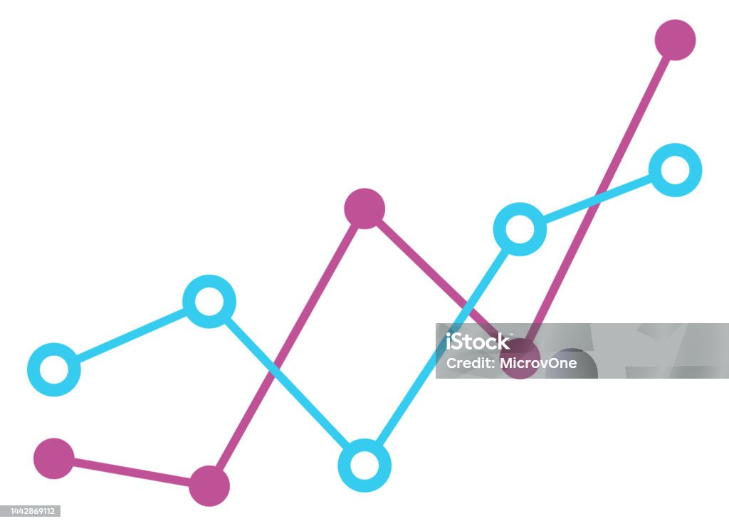 Data Comparison Chart Point Line Diagram Element Stock Illustration ...