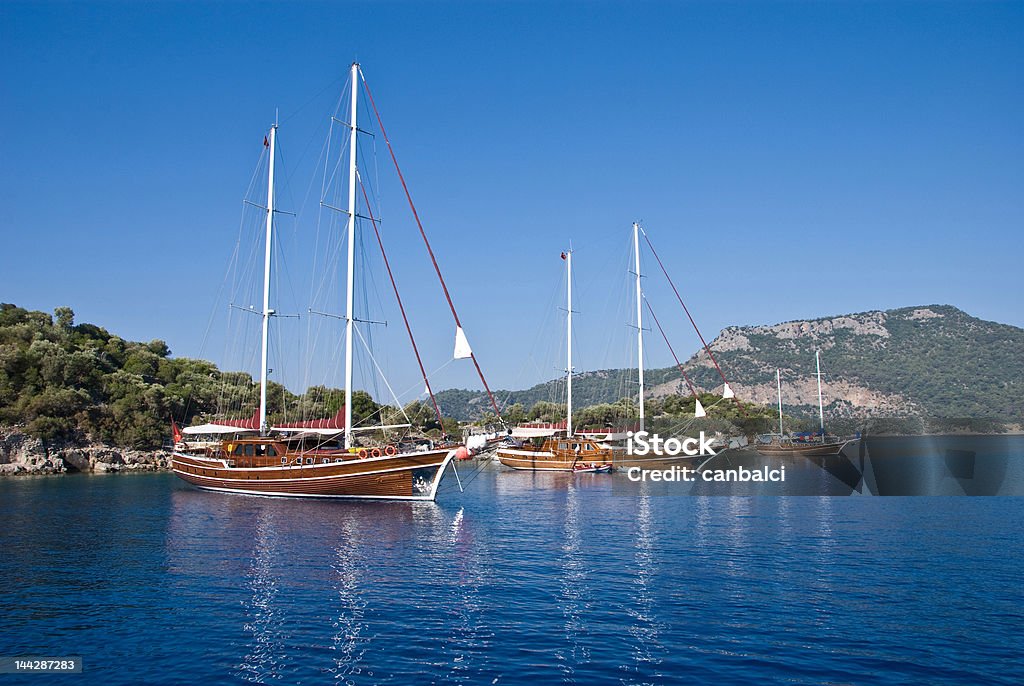 "Gulet" barcos na Turquia Mediterrânea - Royalty-free Ao Ar Livre Foto de stock