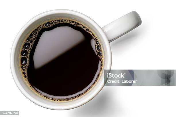 Tazza Di Caffè Con Clipping Path - Fotografie stock e altre immagini di Caffè - Bevanda - Caffè - Bevanda, Tazza da caffè, Veduta dall'alto