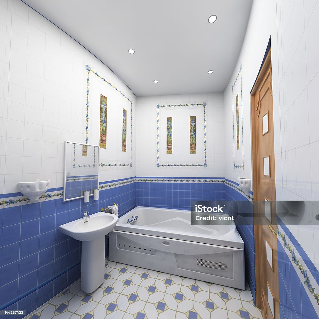 Banheiro moderno interior - Foto de stock de Arquitetura royalty-free