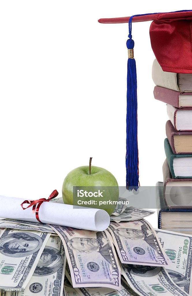 College Geld - Lizenzfrei Doktorhut Stock-Foto