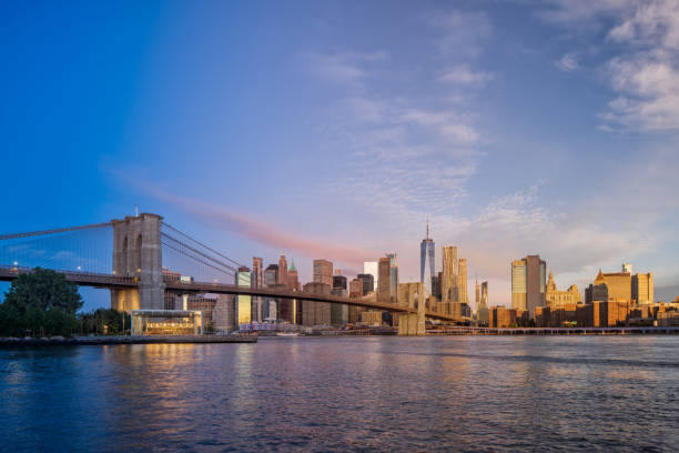 istock NYC Cityscape - Night to Day Transition 1442876587