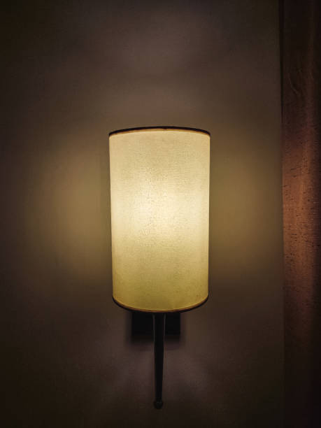 istock Decorative wall lamp with linen cover 1442877401