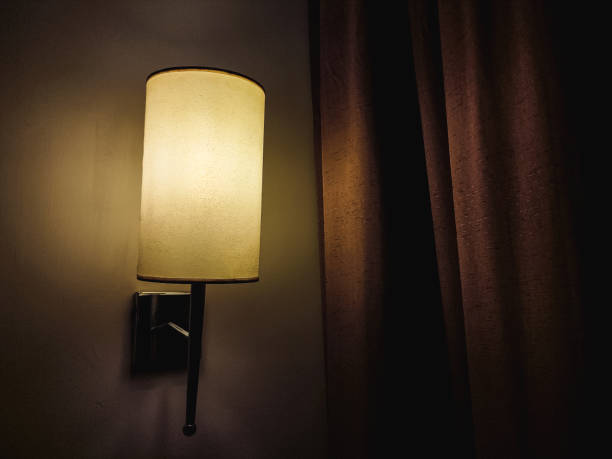 istock Decorative wall lamp with linen cover 1442877408