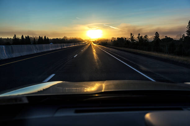 istock Trans-Canada Highway Foggy Nova Scotia Sunrise 1442879384