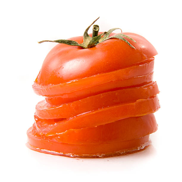 tomato slices stock photo