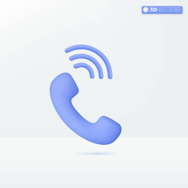 istock Ringtone from phone icon symbols. bad talk, say no, cancle, do not, bad news concept. 3D vector isolated illustration design. Cartoon pastel Minimal style. You can used for design ux, ui, print ad. 1442882140