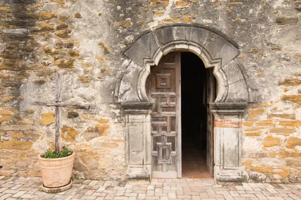 Mission Espada near San Antonio Texas.  This site is now an International Heritage Site, and is a very important part of Texas past.  Built by the Spaniards in the 1740 to 1760 era to colonize Texas and educate the local Native Americans.