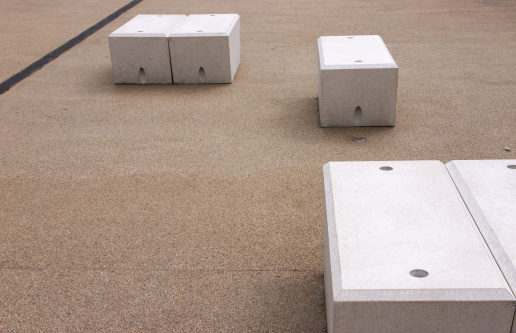 Zen abstract of stones and concrete blocks