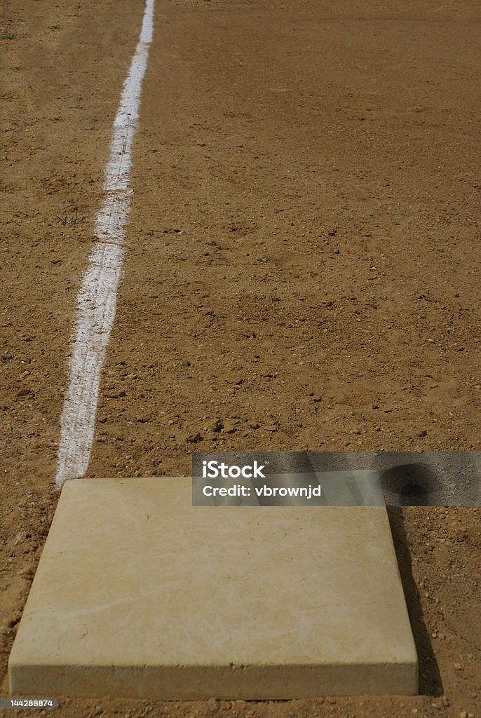Ersten base-Linie - Lizenzfrei Baseball Stock-Foto